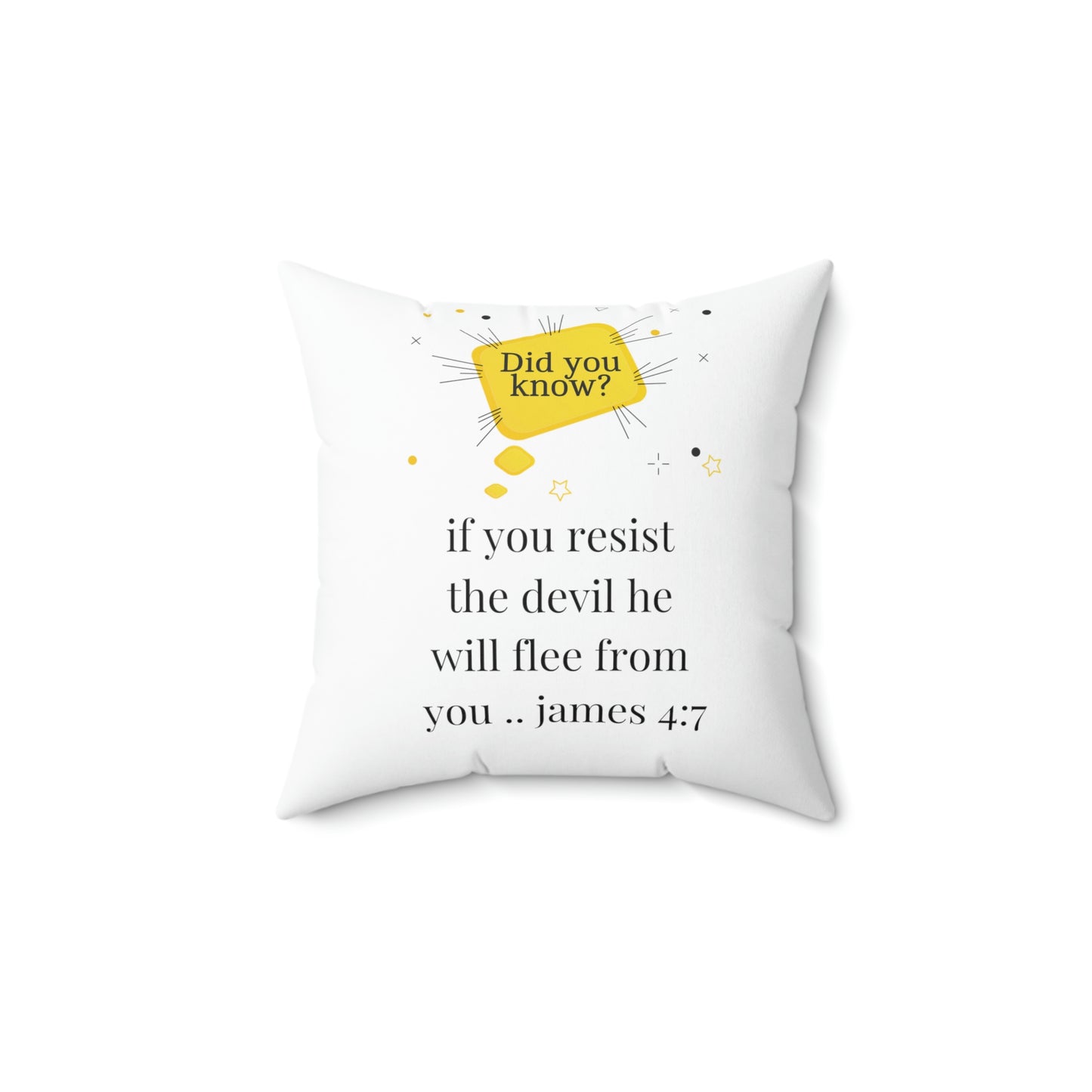 Resist The Devil Square Pillow