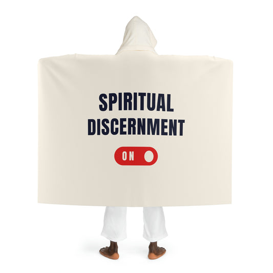 Spiritual Discernment Hooded Sherpa Fleece Blanket