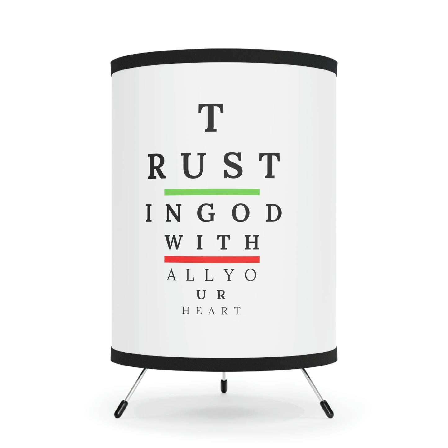 Trust In God Tripod Lamp with High-Res Printed Shade, US\CA plug